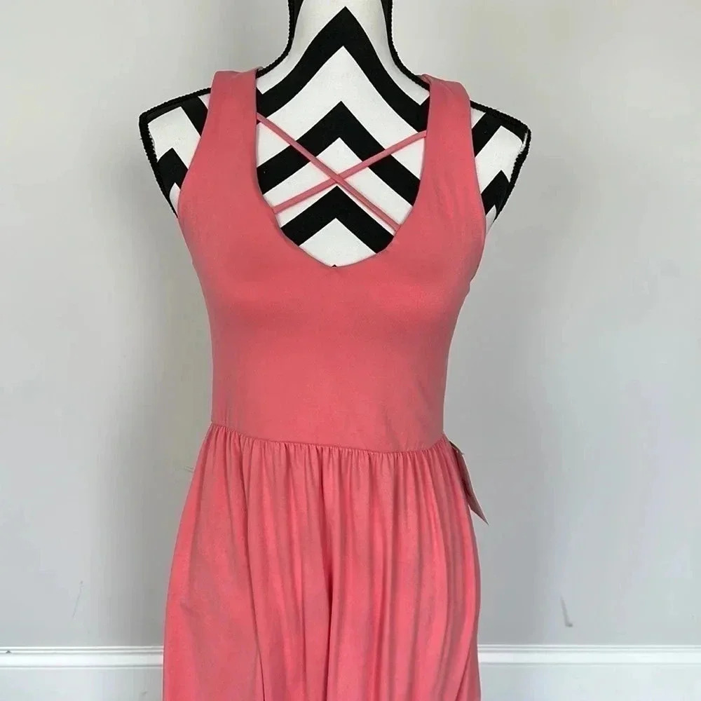 NWT Closet Candy Coral Maxi‎ Dress Sz M
